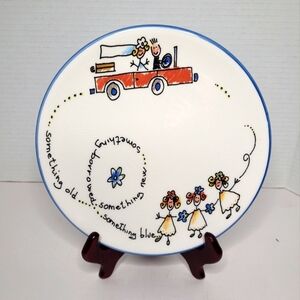 Whimsical Wedding Plate Something Old Something New By Spose Made In Italy